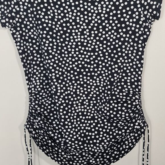 Lands'end Black and White Polka dot Blouse - Picture 5 of 10